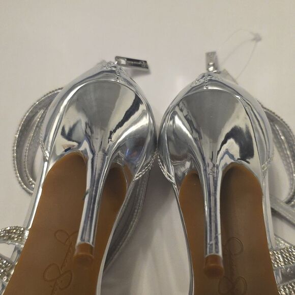 BRAND NEW JESSICA SIMPSON RHINESTONE ELEGANT STRAPPY HEELS SANDALS R3 - Picture 12 of 16